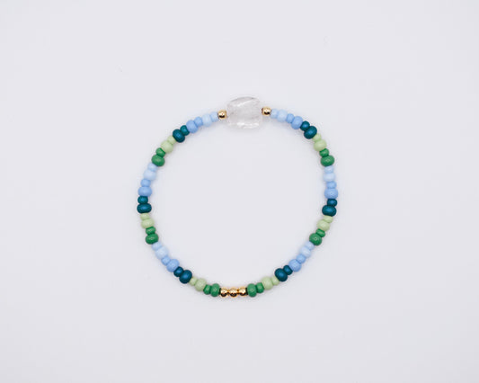 Green and blue stackable bracelet