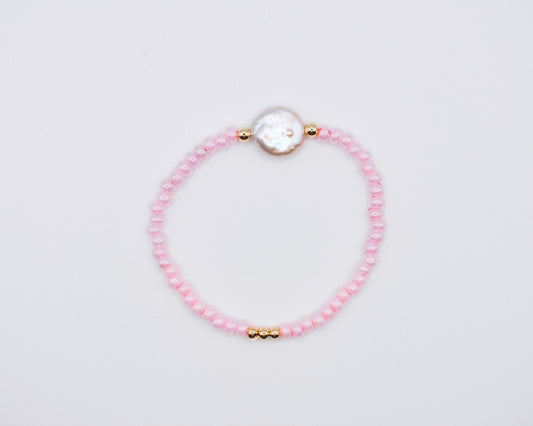 Pink pearl bracelet