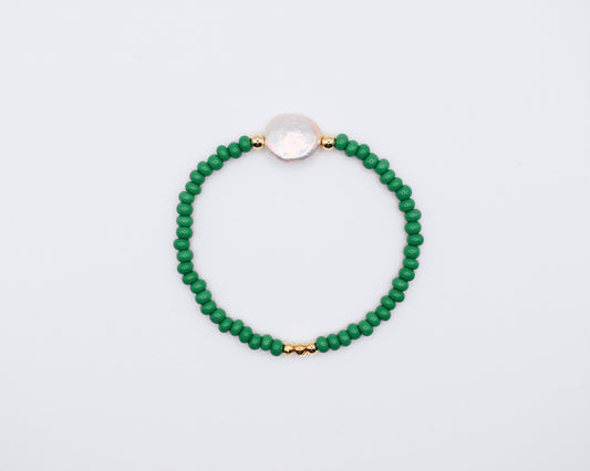 Green pearl bracelet