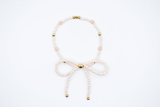 Light pink bow bracelet